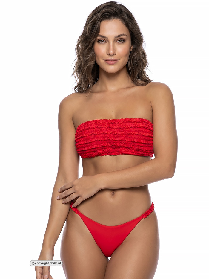 Bandeau Bikini Sweet Love Red van Luli Fama