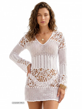Short Dress Day to Night Ivory van Luli Fama